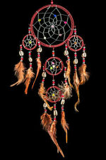 HANDMADE NATIVE AMERICAN INDIAN STYLE DREAM CATCHER DARK RED /dcny11trishellwro