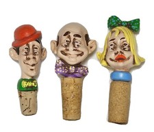 3 Vtg Bottle Plugs Stoppers