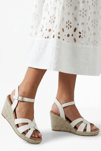 Wallis white wedges - white, womens
