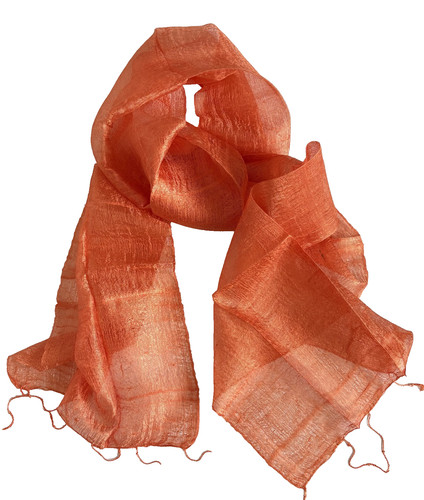 Orange silk scarf - orange,