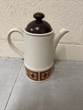 Vintage 70’s Sadler Coffee Pot Border Mission Design Made in England Stoneware