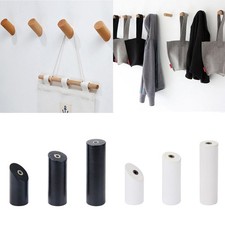 4Pcs Solid Wooden Wall Mounted Door Hook Strong Peg Hallway Coat Hanger Home