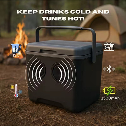 13l cool box with bluetooth - with,