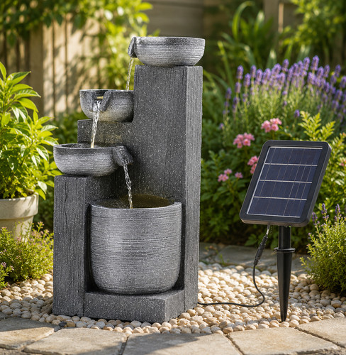 Solar rockery water feature - solar,