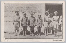 WW1 Turkish Prisoners Guarded by Sikh Soldiers in Mesopotamia Postcard