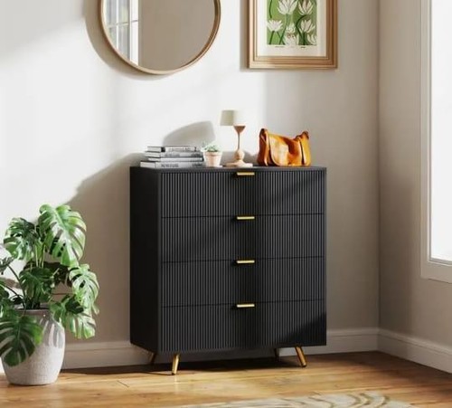Black bedroom chest - bedroom,