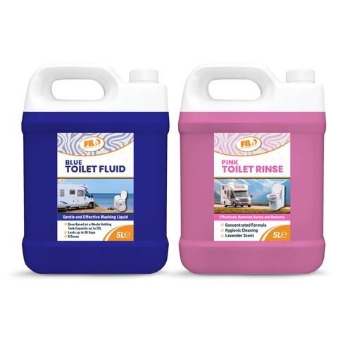 Blue toilet fluid pink - &,