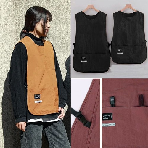 Nylon vest style sleeved apron - vest,