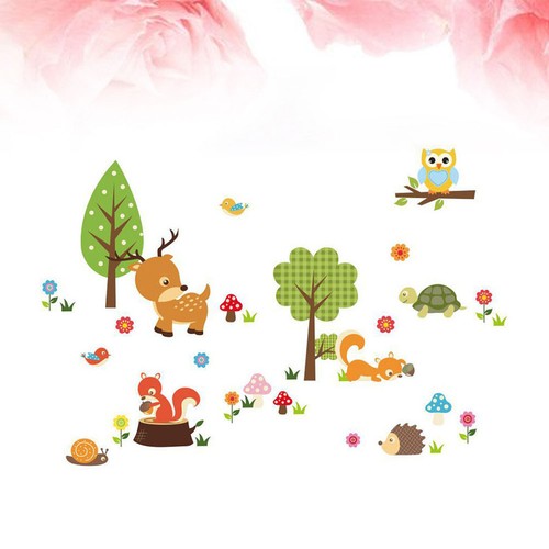 Forest animal owl wall paste - owl,