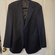 Mens Black And Navy Pinstripe