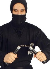 Black Nunchucks Ninja Warrior Martial Arts Weapon Weapons Novelty Fancy Dress