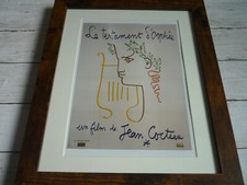 14x11inch framed poster la testament d'orphee 1960 french art by jean cocteau