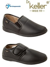 MENS DR KELLER WIDE FITTING DIABETIC ORTHOPAEDIC MEMORY FOAM SLIPPERS SIZE