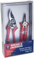Spear & Jackson CUTTINGSET6 Bypass Secateurs and Floral Snips Set (Twin Set)