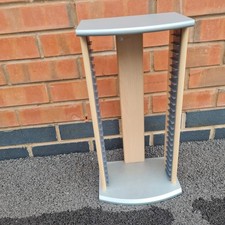 DVD Tower Rack Wooden Silver Finish Used X 24