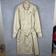 Vintage Yves Saint Laurent Trench Coat Mens UK 42 / EU 52 Beige Cotton Belted