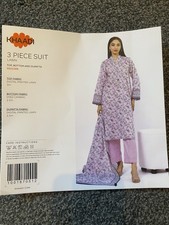 Khaadi Unstitched 3-Piece Lawn Suit Lilac, Multicolor