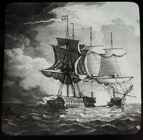 Glass magic lantern slide - magic,