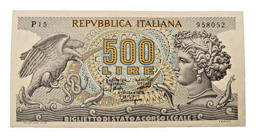 Italy 500 lire banknote 1974 - italy,