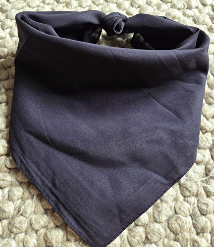 Six black polyester square - six,