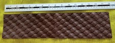 Brown Faux Textured Suede Suedette Fabric Off Cut Remnant Scrap 9x40cm