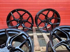 4 X ALLOY WHEELS VW TRANSPORTER T5 T6 T7 19" XT2 BLACK LOAD RATED LOAD RATED