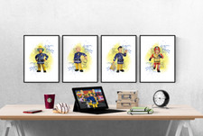 Fireman Sam Watercolour Splash