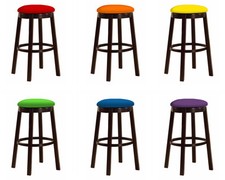 BAR STOOL ESPRESSO WOOD  24"