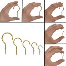 SCREW HOOKS Small-Large Brass