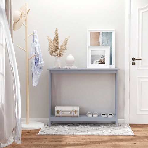 Grey mdf console table side - x,