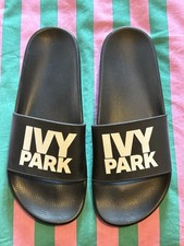 Black And White Ivy Park Sliders 7/8 Women’s Sliders Ivy Park