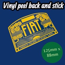 Fiat FABBRICA ITALIANA AUTOMOBILE TORINO RALLY  Dealership Dealer Vinyl Sticker 