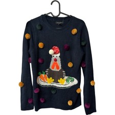 New Look Navy Pom Pom