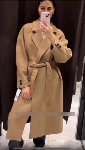 Zara longline belted wool - longline,