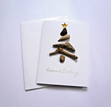 Genuine Sea Driftwood Christmas Tree CHRISTMAS CARD Handmade Unique