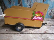 Vintage Barbie Bronco Wooden Horse Trailer Rare UK Edition Made in France 1980s