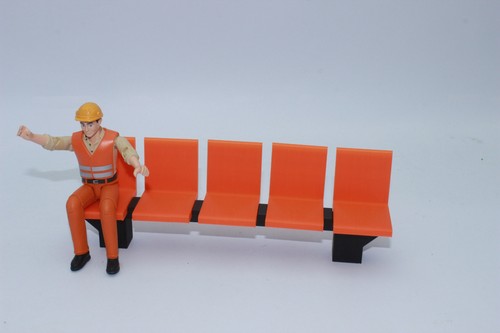 Orange station bench 14 - station,