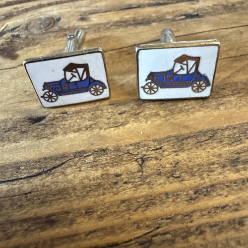 Vintage brass cufflinks with