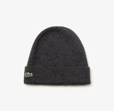 Lacoste Mens Beanie Hat Grey