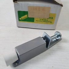 Foot Operated Door Stop Wedge Stay Jammer Holder Silver 130mm  - B32