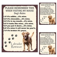Dog Mum Dog Poem Metal Sign Plaque Tin Funny Home Bar Gift Pet Gift Signs DM11