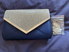 Quiz Blue With Sequins Bag With Detachable Strap used excellent condition