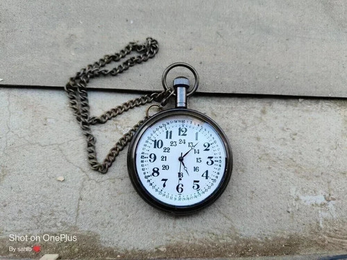 Vintage brass elgin pocket - vintage,