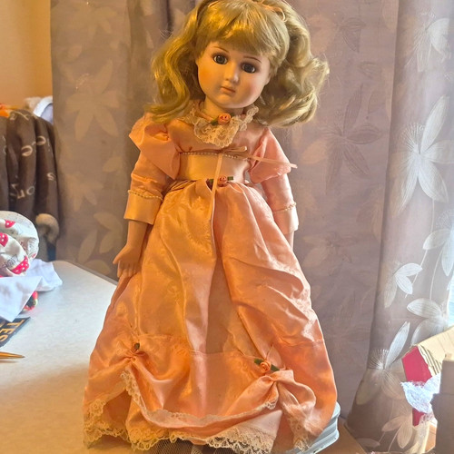 Porcelain girl doll - porcelain,