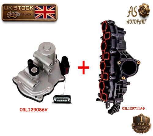 Intake manifold flap motor - manifold, +