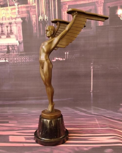 Icarus bronze statue - icarus,