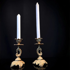 Pair Antique Brass