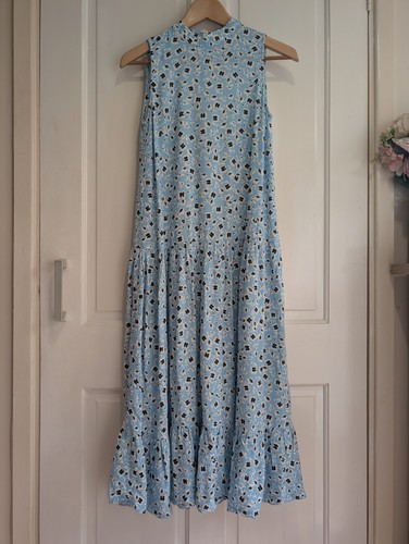 Topshop blue floral tiered - topshop,