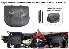 Black "LEATHER SADDLE BAG Fit