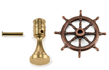 AMATI 30mm Metal Steering Wheel Rudder w/ Support B4350,31 Model Ship Component